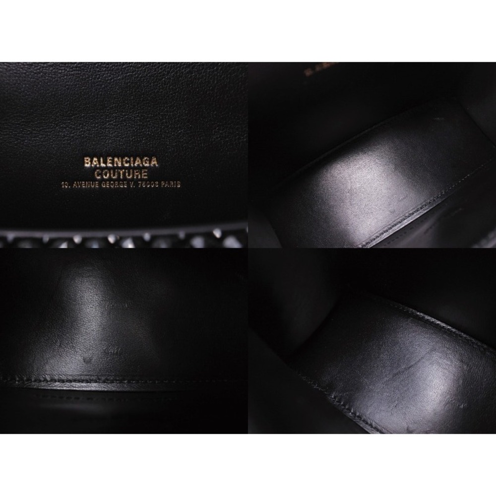 Balenciaga Couture Hourglass Black XS Paris Handbag Crystals Swarovski - Picture 8 of 9
